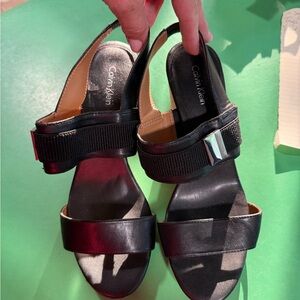 Calvin Klein Black Strap Sandals